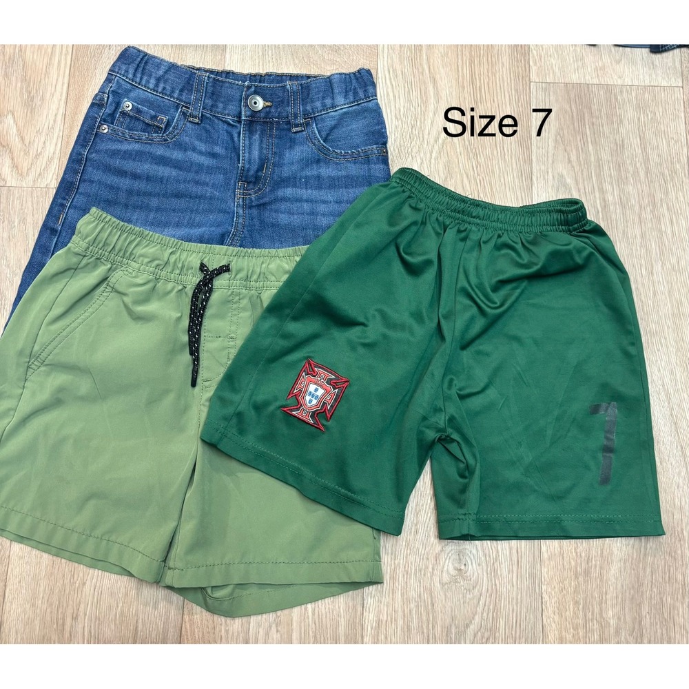 Boys Shorts Lot Size 7 8 Messi Soccer Athletic Denim Casual 8 Pair Bundle